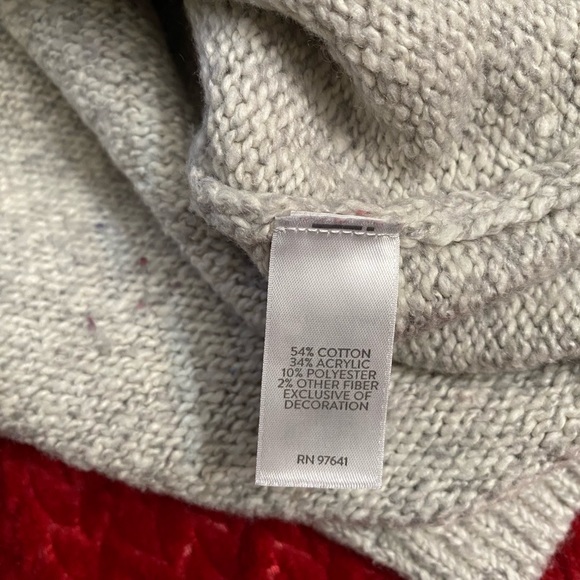 J JILL boxy oversized floral print knit crew neck size medium - Picture 10 of 11